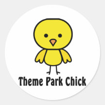 Theme Park Chick Sticker