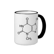 Theobromine Chocolate Molecule Coffee Mugs
