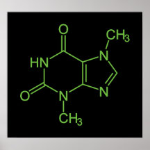 Theobromine Chocolate Molecule Poster