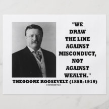Theodore Roosevelt Against Misconduct Not Wealth Personalized Flyer