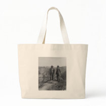 Theodore Roosevelt and John Muir on Glacier Point Canvas Bags