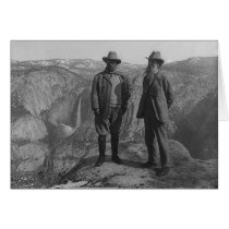 Theodore Roosevelt and John Muir on Glacier Point Greeting Cards