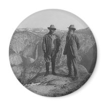 Theodore Roosevelt and John Muir on Glacier Point Magnets