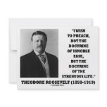 Theodore Roosevelt Doctrine Strenuous Life invitations
