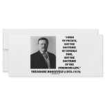 Theodore Roosevelt Doctrine Strenuous Life rack cards
