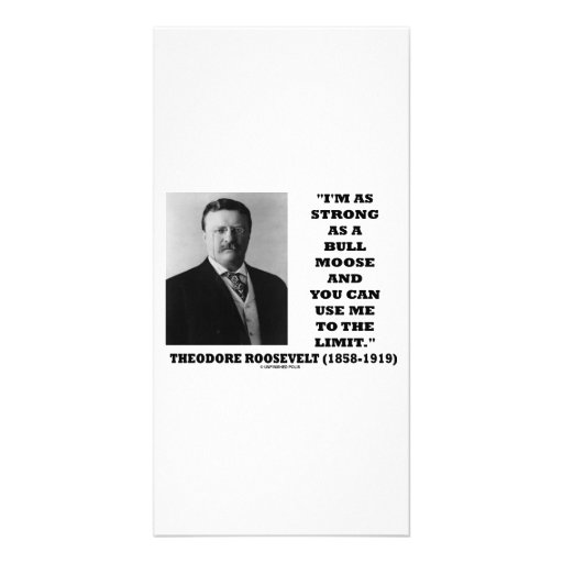 Theodore Roosevelt I'm As Strong As A Bull Moose Personalized Photo Card