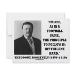 Theodore Roosevelt Life Football Game Hit Line invitations