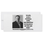 Theodore Roosevelt Life Football Game Hit Line rack cards