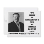 Theodore Roosevelt Stand At Armageddon Battle Lord invitations