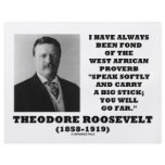 Theodore Roosevelt West African Proverb Stick flyers