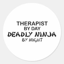Therapist Deadly Ninja by Night Stickers