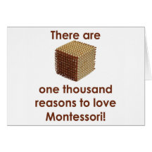 There are 1000 Reasons to Love Montessori Card