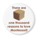 There are 1000 Reasons to Love Montessori magnets