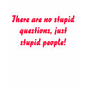 There are no stupid questions, just stupid people! t-shirts