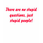 There are no stupid questions, just stupid people! t-shirts