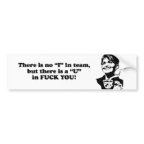 There is no I in Team Bumper Sticker