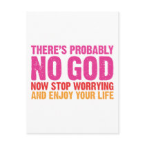 There Is Probably No God Postcard