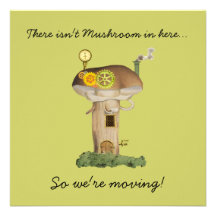 There Isn't Mushroom In Here ~ Fun Moving Personalised Invitations