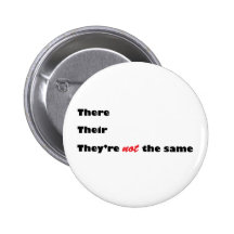 There Their They're Pinback Buttons