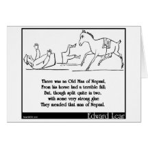 There was an Old Man of Nepaul Card