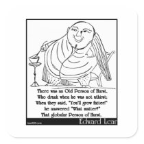 There was an Old Person of Hurst Square Sticker