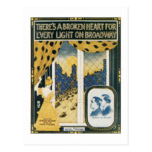 There's A Broken Heart For Every Light On Broadway Postcard
