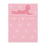 Theres A New Kid in Town Baby Announcements PINK Post Card