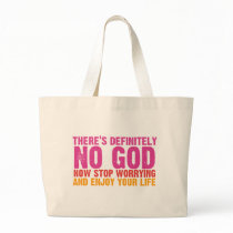 There's Definitely No God (Vertical) Canvas Bags