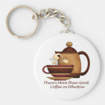 There's More than Good Coffee in Ethiopia Key Chain