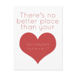 There's no better place than your heart (Red) Post Card
