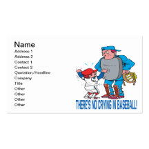 Theres No Crying In Baseball Business Card