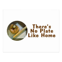 Theres No Plate Like Home (Baseball) Postcard