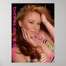 Theres no taming a redhead! print