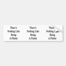 There's Nothing Like Being A Flautist Bumper Sticker