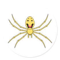 Theridion grallator AKA Happy Face Spider Round Stickers