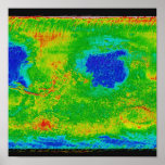 Thermal Inertia Map of Mars Poster