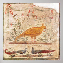 thermopolium  depicting phoenix and inscription posters