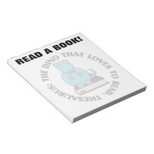 Thesaurus: A Dinosaur Who Loves to Read Books Notepad
