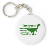 Thesaurus Dinosaur is Awesome keychains