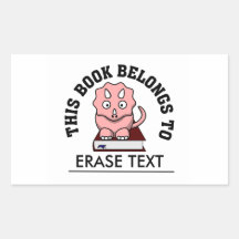 Thesaurus: The Dinosaur that Loves to Read Books Rectangle Stickers