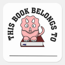 Thesaurus: The Dinosaur that Loves to Read Books Square Stickers