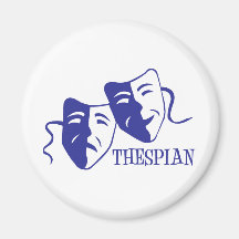 thespian blue fridge magnets