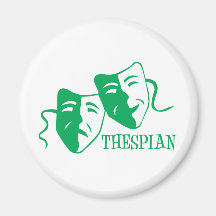 thespian green refrigerator magnet