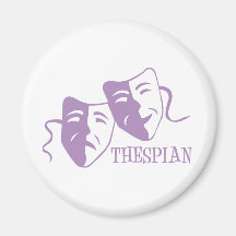 thespian lavender refrigerator magnet