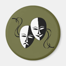 Thespian Masks Fridge Magnet