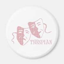 thespian soft pink plaid magnets