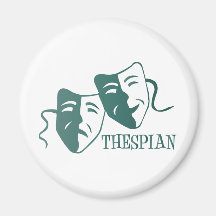 thespian teal gradient refrigerator magnet