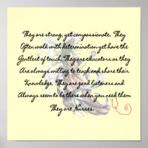 "They Are Nurses", Canvas Art Print Poem For Nurse