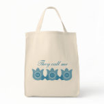 They Call Me Mum Plaid Tulips Bag (Blue)