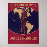 They Shall Not Pass-Join The U.S. Marines posters